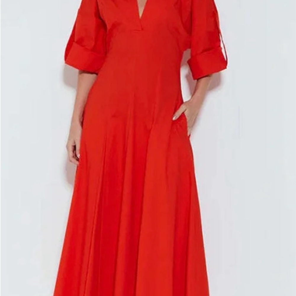 Elegant Red Maxi Dress